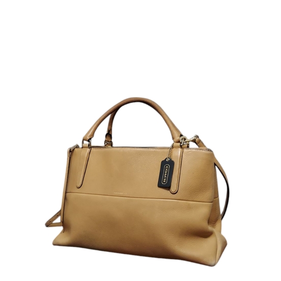 Coach Borough Camel Leather Shoulder Bag No 28160 - Picture 2 of 14